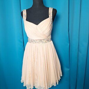 Prom Short Dress Peach Size 9/10